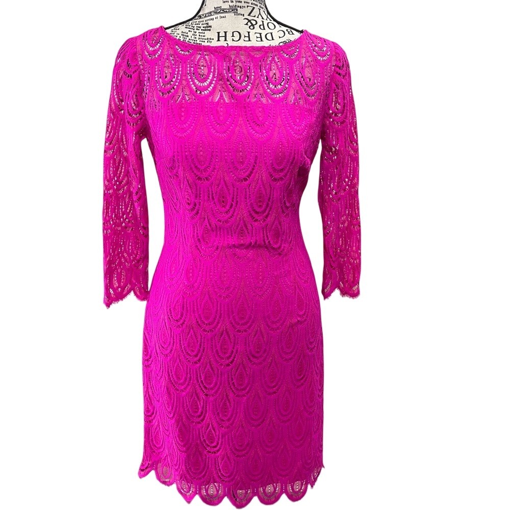 Lilly Pulitzer Vibrant Pink Lace Dress